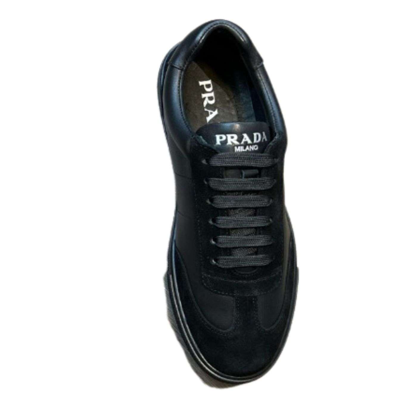 quilted low top sneaker prada